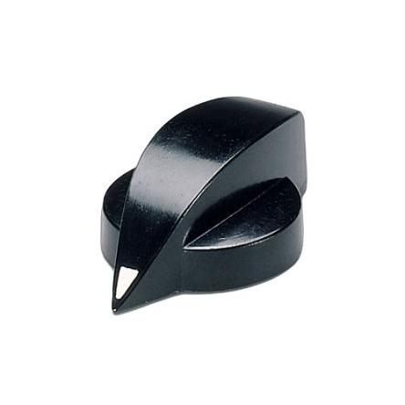 Knoflík potenciometru Černá 20 mm Průměr knoflíku 6 mm hřídel OKW A1317860 Kulatý hřídel