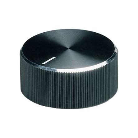 Knoflík potenciometru Černá 18.6 mm Průměr knoflíku, barva ukazatele: Bílá barva ukazatele 6 mm hřídel OKW A1418260