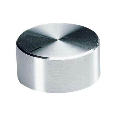 Knoflík potenciometru Stříbrná 37.8 mm Průměr knoflíku, barva ukazatele: Bílá barva ukazatele 6 mm hřídel OKW A1438461