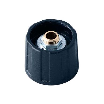 Knoflík potenciometru Černá 20 mm Průměr knoflíku 6 mm hřídel OKW A2520060 Kulatý hřídel