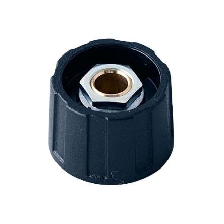 Knoflík potenciometru Černá 23 mm Průměr knoflíku 6 mm hřídel OKW A2523060 Kulatý hřídel