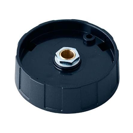 Knoflík potenciometru Černá 50 mm Průměr knoflíku 6 mm hřídel OKW A2550060 Kulatý hřídel