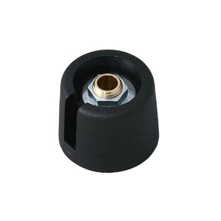 Knoflík potenciometru Černá 20 mm Průměr knoflíku 6 mm hřídel OKW A3020069 Kulatý hřídel
