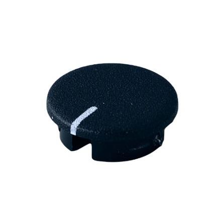 Knoflík potenciometru Černá 13.5 mm Průměr knoflíku, barva ukazatele: Bílá barva ukazatele 6 mm hřídel OKW A4113100
