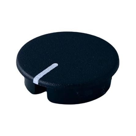 Knoflík potenciometru Černá 23 mm Průměr knoflíku, barva ukazatele: Bílá barva ukazatele 0.25 in hřídel OKW A4123100