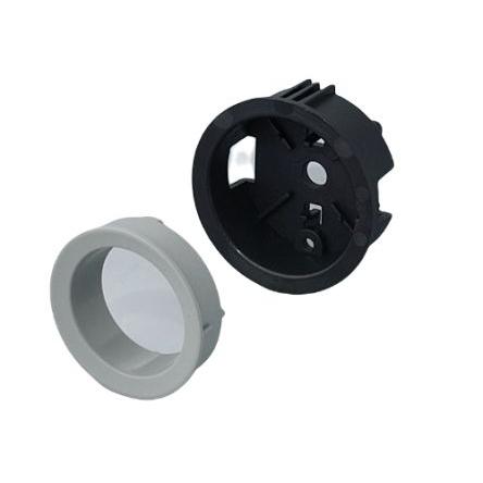 Knoflík potenciometru Šedá 33 mm Průměr knoflíku 0.25 in hřídel OKW B8733118 Kulatý hřídel