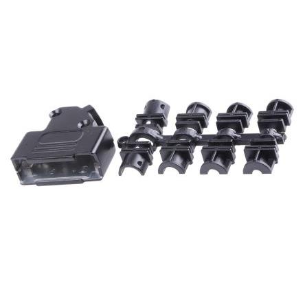 MH Connectors Plášť D-Sub, řada: MHD45ZK-BK, orientace těla: Úhlový, počet kontaktů: 15, materiál pouzdra: Zinek, barva: