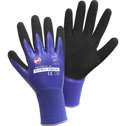 Leipold Doehle 1169-XL Nitril Aqua nylon pracovní rukavice Velikost rukavic: 10, XL EN 388:2016 CAT II 1 ks