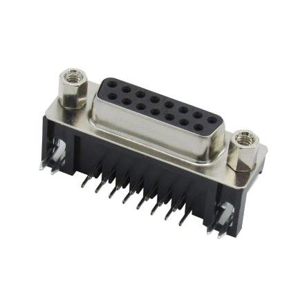 RND Konektor D-Sub, řada: RND 205, počet kontaktů: 15, orientace těla: Rovný 2.77 mm, Pájka Vnitřní, Šroubovací pojistka