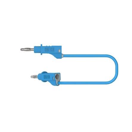 RND Zkušební kabel s konektorem, Modrá 12A, délka kabelů: 500 mm, 30 V ac, 60V dc, Polyvinylchlorid