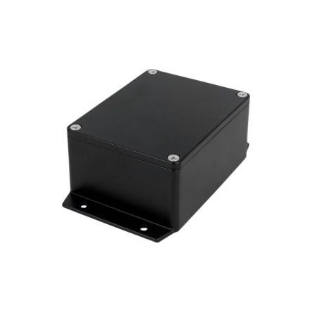 RS PRO Pouzdro, řada: RND 455 IP65 S přírubou barva Černá barva Černá Hliníková slitina 115 mm 55 mm 90 mm