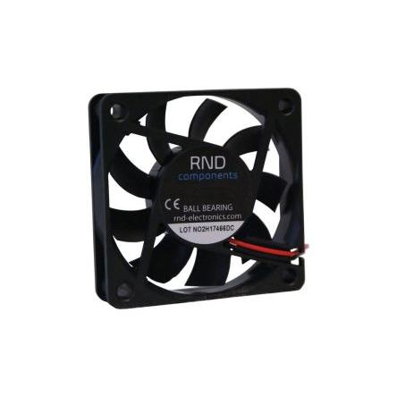 RND Axiální ventilátor, průtok vzduchu: 21.7 cfm 1.2 W 12V dc 100 mA 60 mm 60mm 15 mm