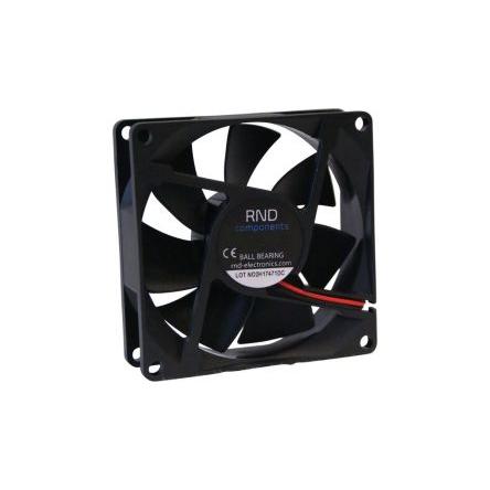 RND Axiální ventilátor, průtok vzduchu: 54.99 cfm 5.52 W 24V dc 230 mA 80 mm 80mm 25 mm