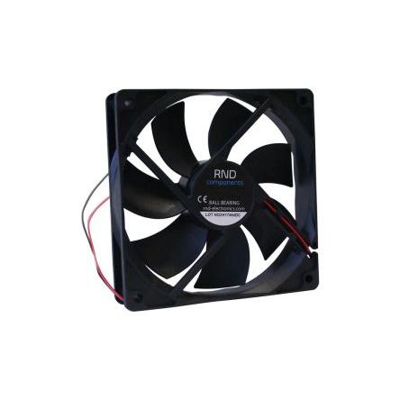 RND Axiální ventilátor, průtok vzduchu: 85.5 cfm 3.36 W 12V dc 280 mA 120 mm 120mm 25 mm
