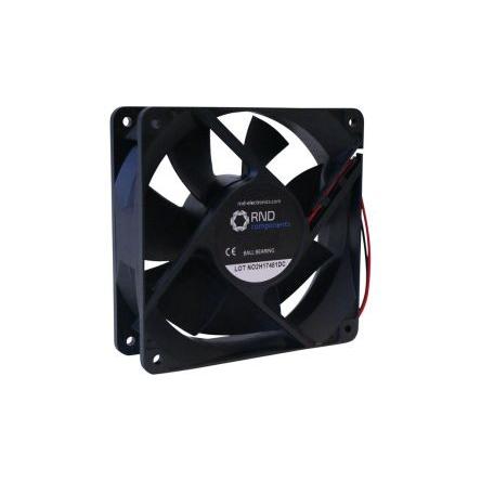 RND Axiální ventilátor, průtok vzduchu: 178.4 cfm 18.6 W 12V dc 1.55 A 120 mm 120mm 38 mm