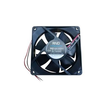RND Axiální ventilátor, průtok vzduchu: 114.7 cfm 4.8 W 24V dc 200 mA 120 mm 120mm 38 mm