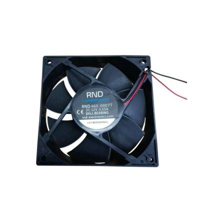 RND Axiální ventilátor, průtok vzduchu: 114.8 cfm 6.6 W 12V dc 550 mA 120 mm 120mm 25 mm