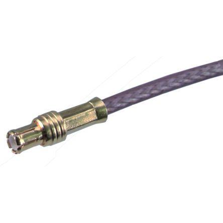 Huber+Suhner Koaxiální konektor, řada: 11_MCX Vnější, 50 Ω, orientace těla: Rovný, Kabel Konektor MCX Kabel, 6GHz 155 °C