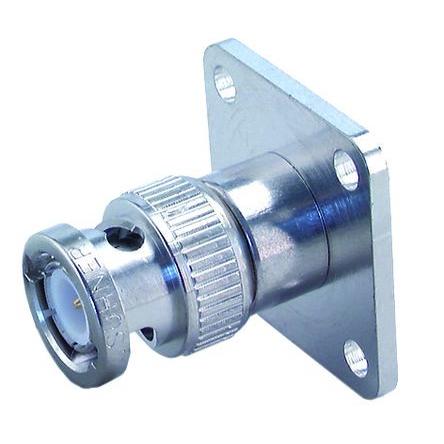Huber+Suhner Konektory BNC, řada: 13_BNC Vnější, 50 Ω, orientace těla: Rovný, Montáž do panelu Konektory BNC Pájecí,
