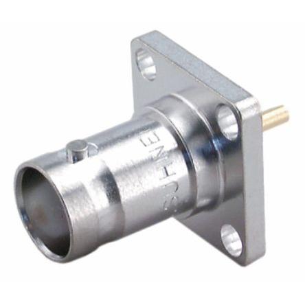 Huber+Suhner Koaxiální konektor, řada: 23_BNC Vnitřní, 50 Ω, orientace těla: Rovný, Montáž do panelu Konektory BNC
