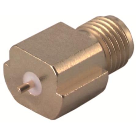 Huber+Suhner Konektor PCB, řada: 82_SMA Vnitřní, 50 Ω, orientace těla: Rovný, Montáž na plošný spoj Koaxiální PCB