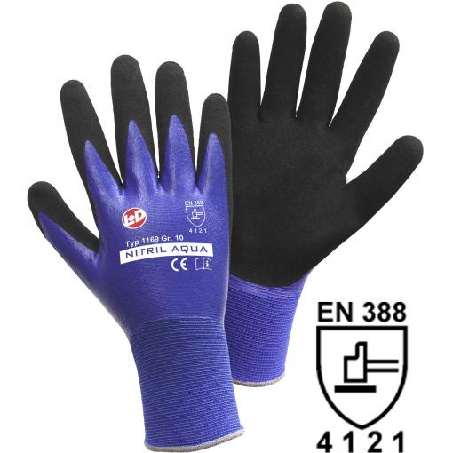 Leipold Doehle 1169-S Nitril Aqua nylon pracovní rukavice Velikost rukavic: 7, S EN 388 CAT II 1 ks