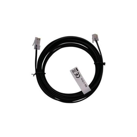 Telefonní kabel, Černá 1 m RND
