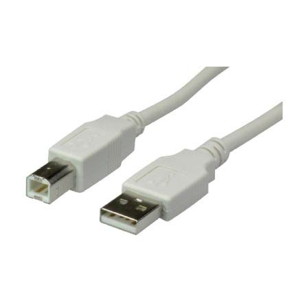 RND Kabel USB Vnější, řada: RND 765, A: USB typu A, 4.5 m Vnější, Bílá, B: USB B