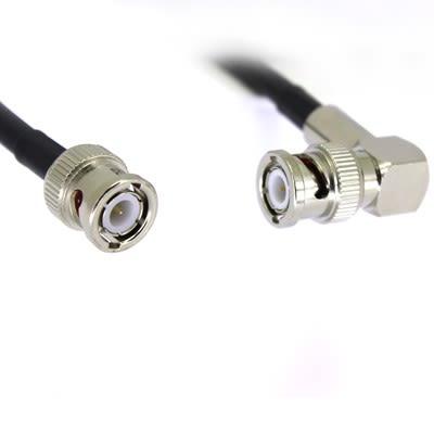Koaxiální kabel, řada: RS PRO RG58, Černá Polyvinylchlorid, vnější průměr: 4.95 mm OD 500 mm 50 Ω RS PRO S koncovkou
