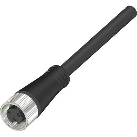 Kabel pro snímače a ovladače, A: Vnitřní, A: 7/8 in kulatý, Rovný 3, B: Volný konec kabelu, B: Neuzavřený, 60V, IP67 RS