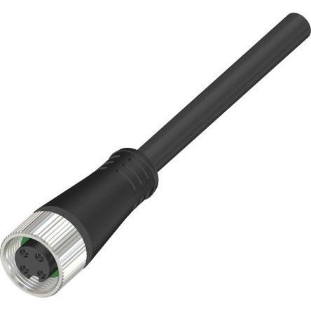 Kabel pro snímače a ovladače, A: Vnitřní, A: 7/8 in kulatý, Rovný 4, B: Volný konec kabelu, B: Neuzavřený, 60V, IP67 RS
