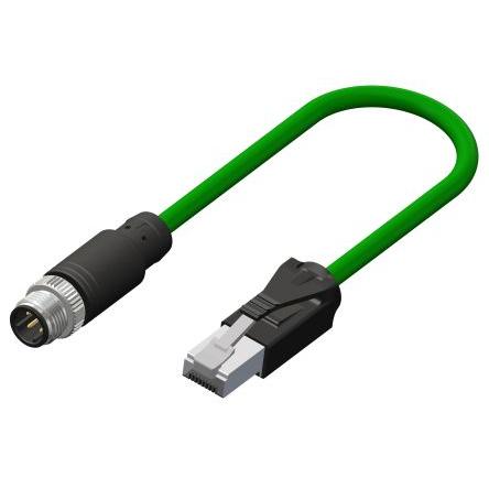 Kabel pro snímače a ovladače, A: Vnější, A: M12, Rovný 4, B: M12, Přímý, B: Vnější, 60V 8, IP67 RS PRO 20 m