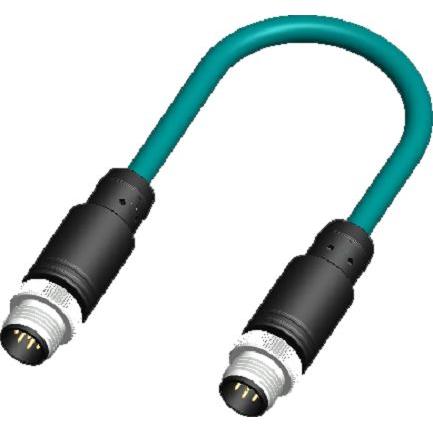 Kabel pro snímače a ovladače, A: Vnější, A: M12, Rovný 4, B: M12, Přímý, B: Vnější, 60V 8, IP67 RS PRO 2 m
