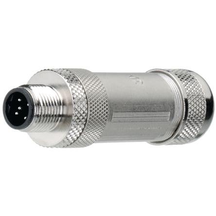 Kulatý průmyslový konektor, počet kontaktů: 5, Kabel, velikost: M12 Lumberg, pohlaví kontaktu: Vnější, orientace těla: