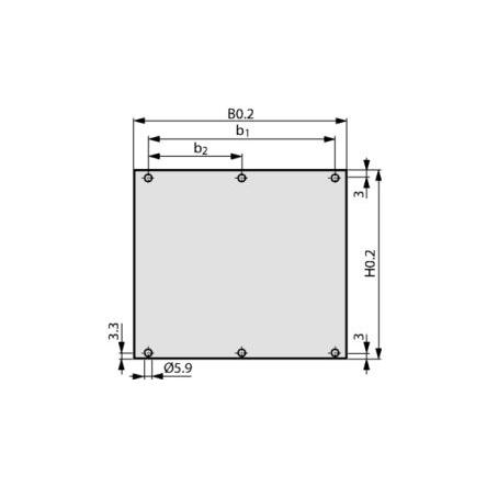 nVent SCHROFF Přední panel, Hliník 6 U Nestíněný 261.8 mm 20mm