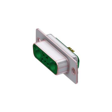 Deltron Connectors Konektor D-Sub, řada: DTS, počet kontaktů: 7, orientace těla: Rovný, Kabel Vnitřní, 125V