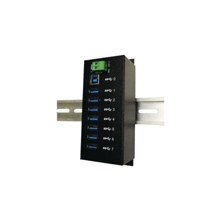 Rozbočovač USB EX-1187HMVS, standard: USB 3.0 USB, počet portů USB: 7 Adaptér 55 mm Exsys 122 mm 43mm