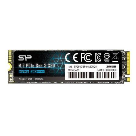 SSD, model: P34A60 Interní M.2 (2280) 256 Gb Silicon Power 70 °C 0 °C