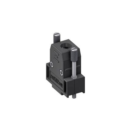 Deltron Connectors Plášť D-Sub, orientace těla: Rovný, materiál pouzdra: Slitina zinku, barva: Černá Odlehčovací třmen,