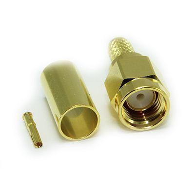RS PRO Koaxiální konektor, řada: RS PRO Vnitřní, 50 Ω, orientace těla: Rovný, Kabel RP-SMA Krimpovací, 12.5GHz 155 °C