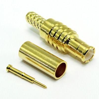 RS PRO Koaxiální konektor, řada: RS PRO Vnější, 50 Ω, orientace těla: Rovný, Kabel Konektor MCX Krimpovací, 6GHz 155 °C