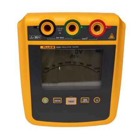 Tester izolace Tester izolace FLUKE-1535 250 V 2500 V, číslo modelu: 1535 Fluke 500 GΩ, úroveň kategorie: KAT IV