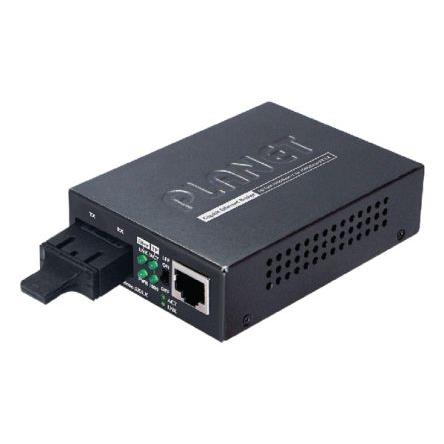 Planet Převodník médií, Jediný režim, Poloviční duplex, Plný duplex, RJ45, SC, 1000Mbit/s, přenosová vzdálenost: 10 km,