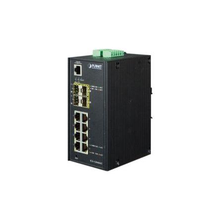Průmyslový ethernetový přepínač, řada: IGS Lišta DIN, Nástěnná 100Mbps Planet 8 12 to 72 V dc