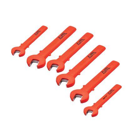 Klíč s otevřeným koncem, počet kusů: 6, Nylonový termoplast Splňuje normu VDE/1000V, 11/16, 1⁄2, 5/8, 3⁄4 Inches,