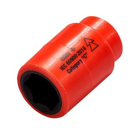 Zásuvka 1/2 in pohon 17 mm 6 bodů Splňuje normu VDE/1000V, celková délka: 51mm ITL Insulated Tools Ltd