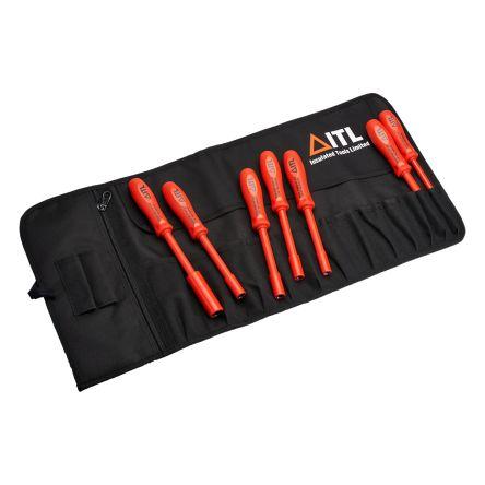 Sada maticových šroubováků Šestihran ITL Insulated Tools Ltd Splňuje normu VDE/1000V, celková délka: 340mm