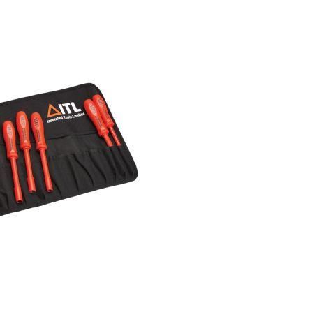 Sada maticových šroubováků Šestihran 0BA, 2BA, 4BA, 6BA, 8BA ITL Insulated Tools Ltd Splňuje normu VDE/1000V, celková