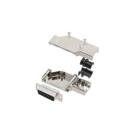 Encitech Connectors Plášť D-Sub, materiál pouzdra: Ocel, barva: Šedá, D-SUB