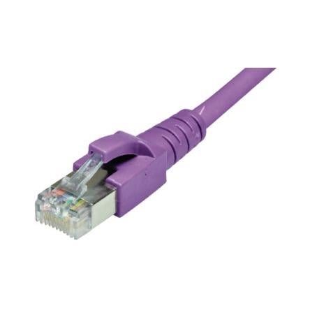 Dätwyler Cables Cat6a Ethernetové kabely, Purpurová, Polyvinylchlorid, A: RJ45 3 m Vnější, B: RJ45 Vnější, typ pláště: